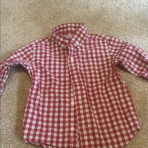 Janie and Jack Red Checkered button down Shirt